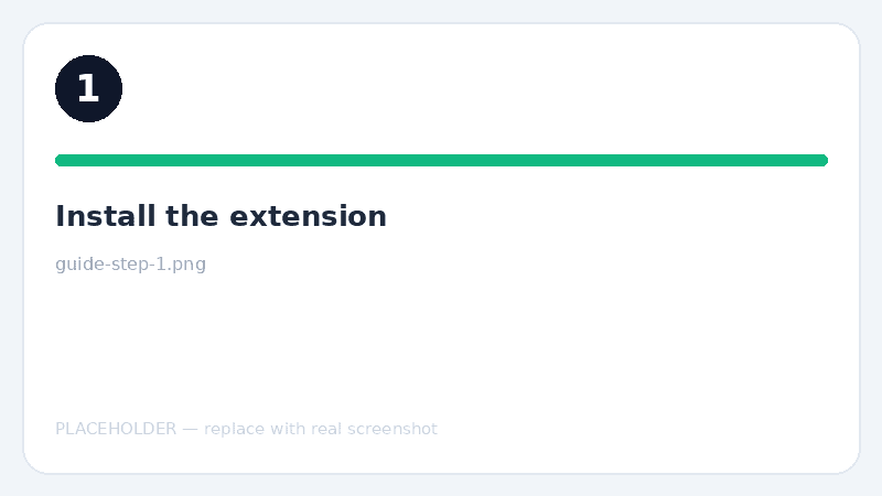 Install the extension — step 1
