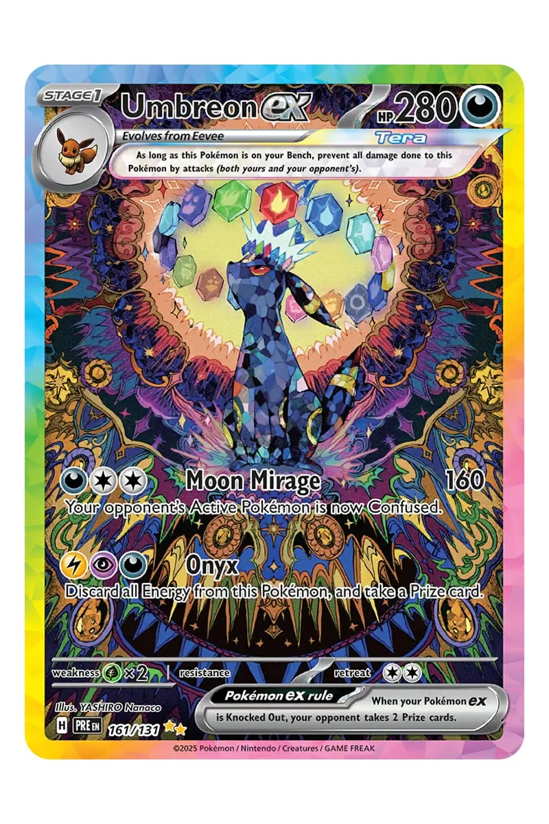 2025 Pokemon Prismatic Evolutions Umbreon Ex Special Illustration Rare PSA 10