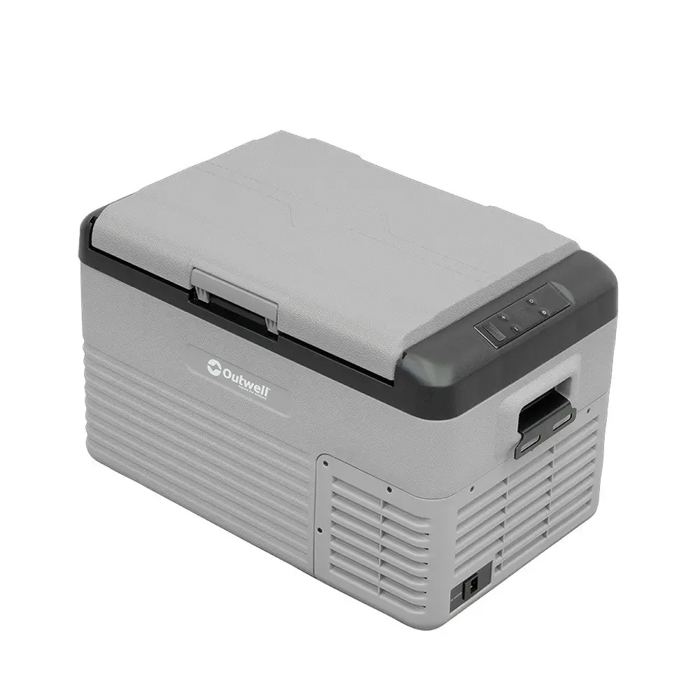 Outwell Cooler Arctic Chill 30 Køleboks med Kompressor – 28,6 L, 230 V/12 V, -20 °C til +20 °C, LED-display, USB-port – Sort, Grå